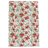 Christmas Poinsettia Gift Bag Mittlere Geschenktüte (Vorderseite)