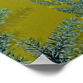 Christmas Poinsettia Gold Blisse Poster (Ecke)