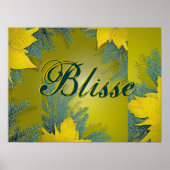 Christmas Poinsettia Gold Blisse Poster (Vorne)