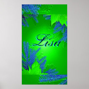 Christmas Poinsettia Green Lisa I Poster