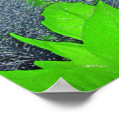 Christmas Poinsettia Green Lisa III Poster (Ecke)