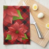 Christmas Poinsettia Handtuch (Viertel Falte)