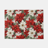 Christmas Poinsettia – Holiday Floral Design Fußmatte (Vorderseite)