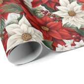 Christmas Poinsettia – Holiday Floral Design Geschenkpapier (Rolleneckpunkt)