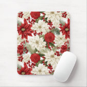 Christmas Poinsettia – Holiday Floral Design Mousepad (Mit Mouse)
