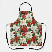 Christmas Poinsettia – Holiday Floral Design Schürze (Vorderseite)