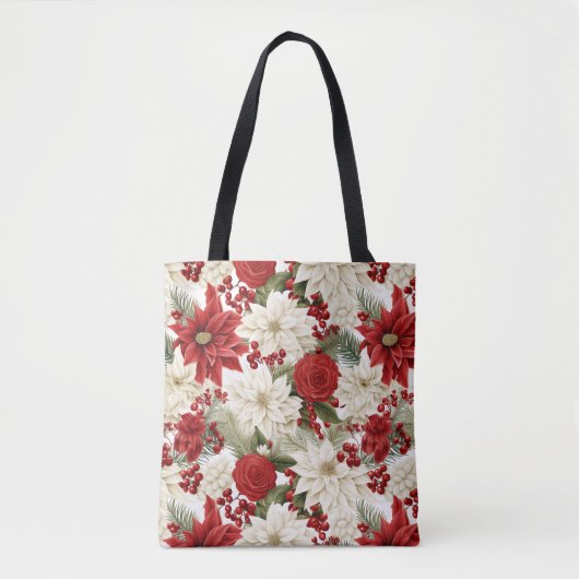 Christmas Poinsettia – Holiday Floral Design Tasche (Vorderseite)
