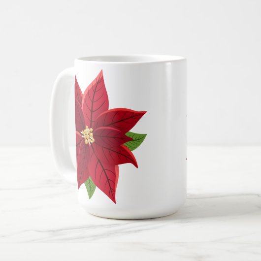 Christmas Poinsettia Kaffeetasse (Vorderseite Links)