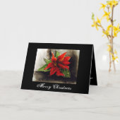 Christmas Poinsettia Karte (Gelbe Blume)