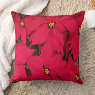 Christmas Poinsettia Kissen