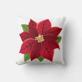 Christmas Poinsettia Kissen