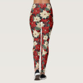 Christmas Poinsettia Leggings (Rückseite)