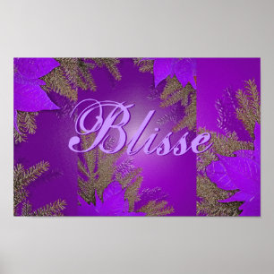 Christmas Poinsettia Lila Blisse II Poster