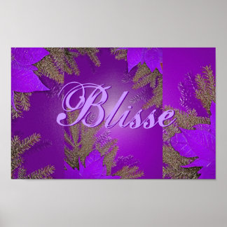 Christmas Poinsettia Lila Blisse II Poster