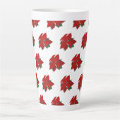 Christmas Poinsettia Muster Red auf White Large Milchtasse (Vorderseite)