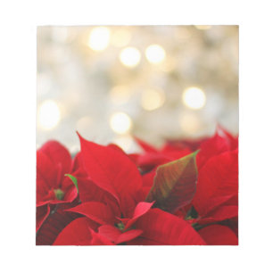 Christmas Poinsettia Notizblock