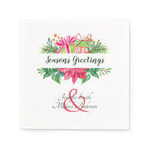 Christmas Poinsettia Paare Party Ampersand