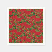 Christmas Poinsettia-PAPER-PARTY NAPKINS-Red Serviette (Vorderseite)
