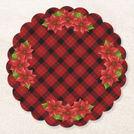 Christmas Poinsettia Paper Untersetzer