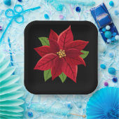 Christmas Poinsettia Pappteller (Party)
