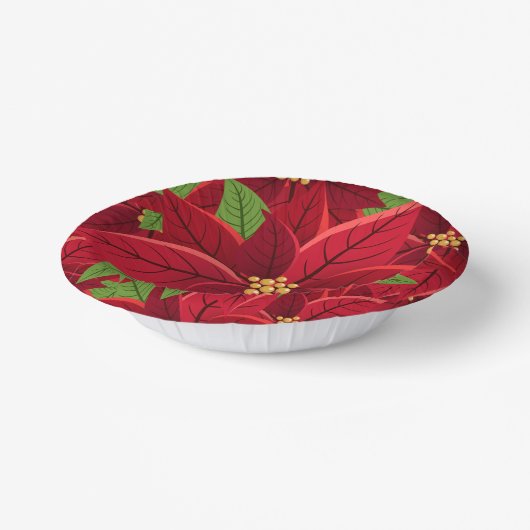 Christmas Poinsettia Pappteller (Gewinkelt)
