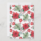 Christmas Poinsettia Patter Einladung (Rückseite)