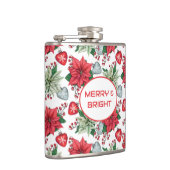 Christmas Poinsettia Pattern Flachmann (Rechts)