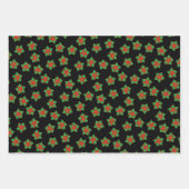 Christmas Poinsettia Pattern Geschenkpapier Set (Vorderseite 3)