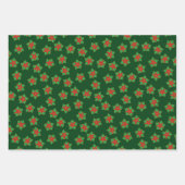 Christmas Poinsettia Pattern Geschenkpapier Set (Vorderseite 2)