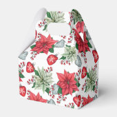 Christmas Poinsettia Pattern Geschenkschachtel (Rückseite)