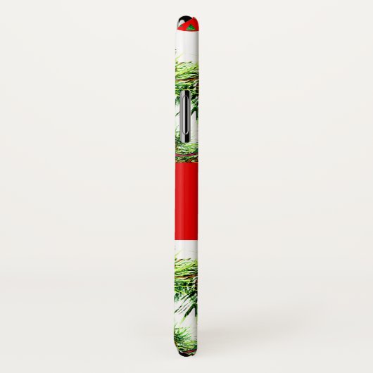 Christmas Poinsettia Pattern iPhone X Fall Case-Mate iPhone Hülle (Hinten/Rechts)