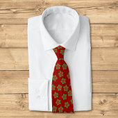 Christmas Poinsettia Pattern Krawatte