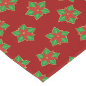Christmas Poinsettia Pattern Kurzer Tischläufer (Ecke)