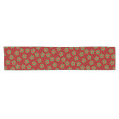Christmas Poinsettia Pattern Kurzer Tischläufer (Horizontal)
