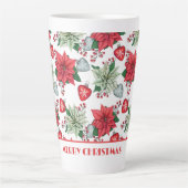 Christmas Poinsettia Pattern Milchtasse (Vorderseite)