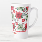 Christmas Poinsettia Pattern Milchtasse (Rechts)