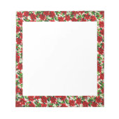 Christmas Poinsettia Pattern Notizblock (Vorderseite)