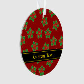 Christmas Poinsettia Pattern Ornament (Vorderseite)