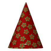 Christmas Poinsettia Pattern Partyhütchen (Links)