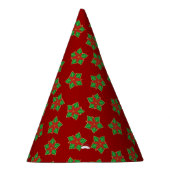 Christmas Poinsettia Pattern Partyhütchen (Rechts)