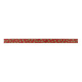 Christmas Poinsettia Pattern Satinband (Vorderseite)