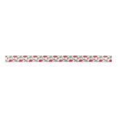 Christmas Poinsettia Pattern Satinband (Vorderseite)
