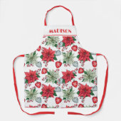 Christmas Poinsettia Pattern Schürze (Vorderseite)