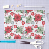 Christmas Poinsettia Pattern Seidenpapier (Handwerk)