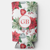 Christmas Poinsettia Pattern Selters Dosenkühler (Vorderseite)