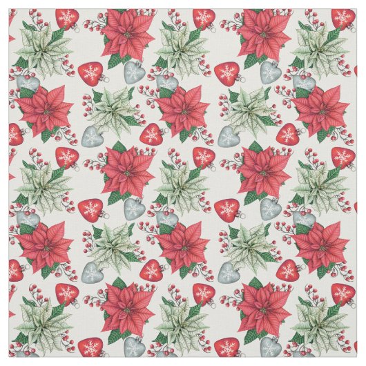 Christmas Poinsettia Pattern Stoff (Muster)