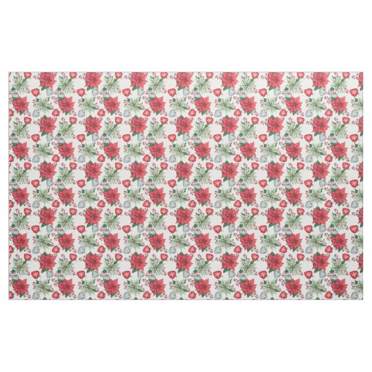 Christmas Poinsettia Pattern Stoff (Fat Quarter (45,7 x 55,9 cm))