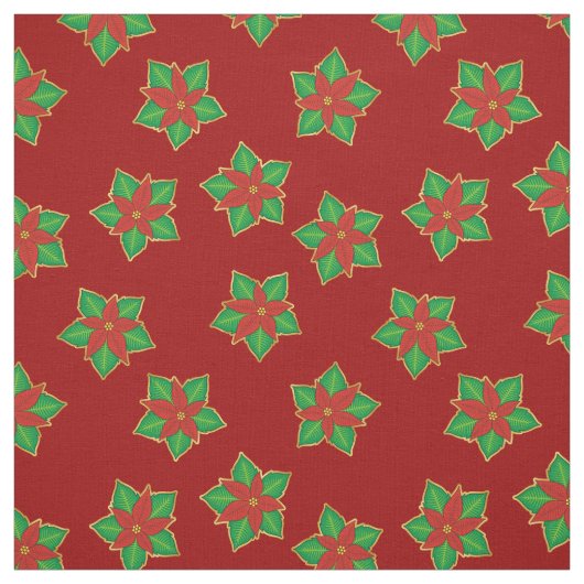 Christmas Poinsettia Pattern Stoff (Muster)