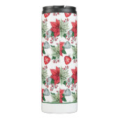 Christmas Poinsettia Pattern Thermosbecher (Rückseite)
