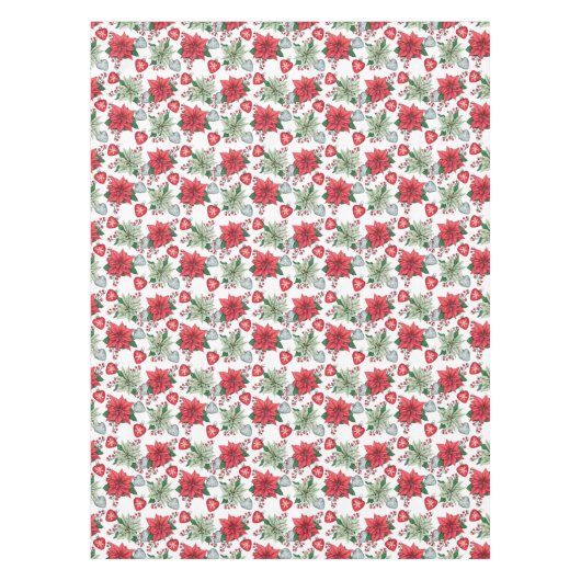 Christmas Poinsettia Pattern Tischdecke (Vorderseite)